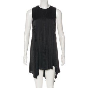 BALMAIN black Silk Mini Dress Size: M | US8, FR40